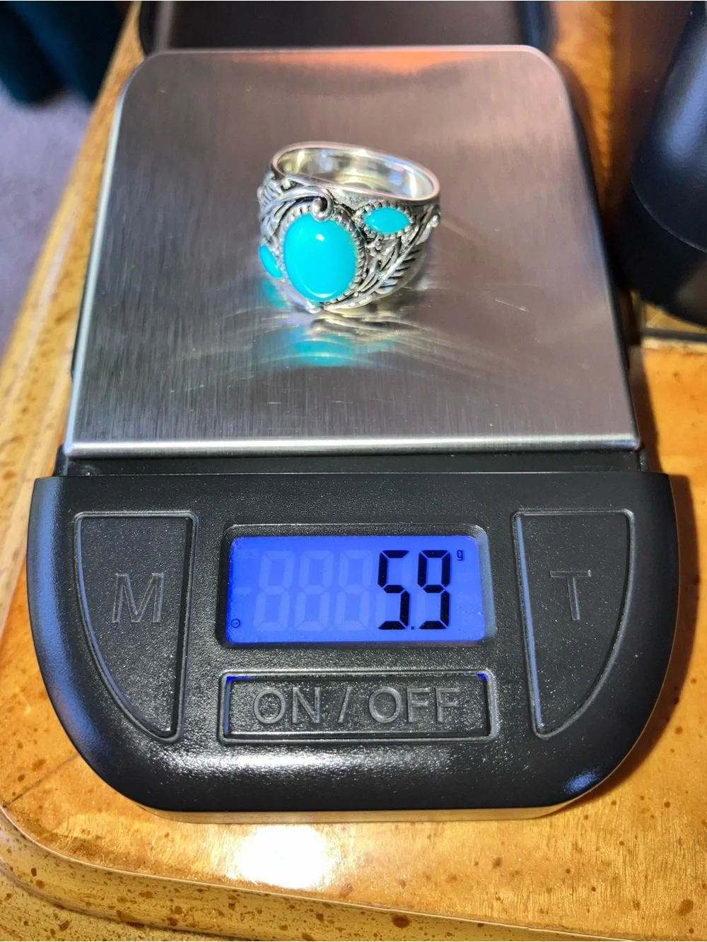 Sleeping Beauty Turquoise Sterling Silver Ring Size 7